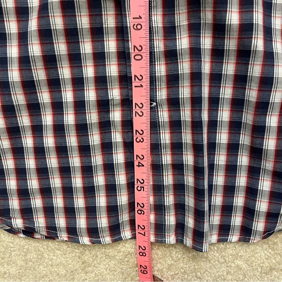 Banana Republic Shirt Mens Small Blue Red White Plaid Button Up Outdoors Casual - Picture 9 of 9